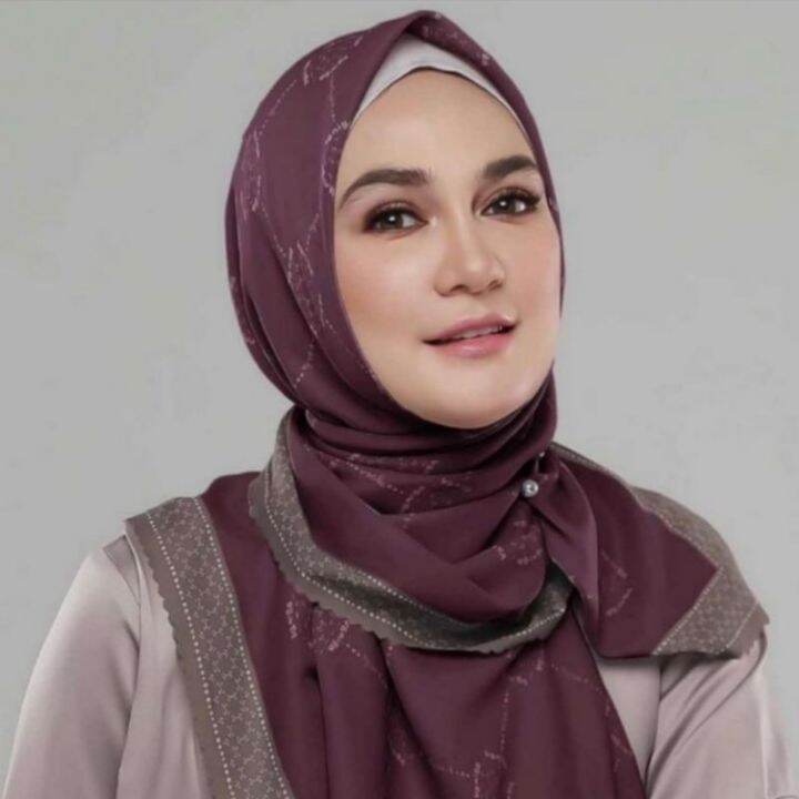 YASHA20 Women Muslim Motive Voile Cotton Square Hijab Scarf Shawl-Kayla  Scarf | Lazada Singapore