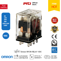 Omron รีเลย์ MY3N Relay VDC 11 ขา รีเลย์ใช้งานทั่วไปชนิดหน้าสัมผัส 3PDT 3 หน้าคอนแทค (ไม่มีตัวบอกสถานะ)