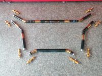 4 strut bar engine bar fit for toyota vios gen 3 (Gold,Black)