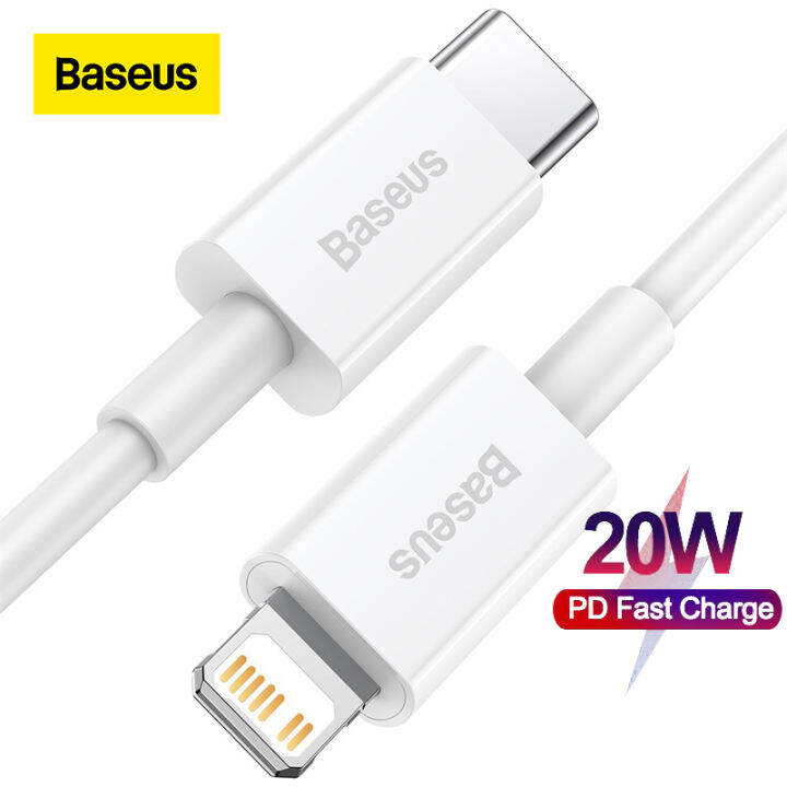 Baseus PD 20W USB C to Lightning Cable for iPhone 14 13 12 Pro Max Fast