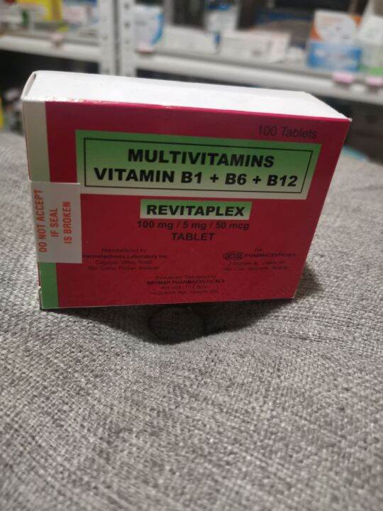 Revitaplex Vitamin B1, B6, B12 100mg/ 5mg/ 50mcg 10 Tablet Lazada PH
