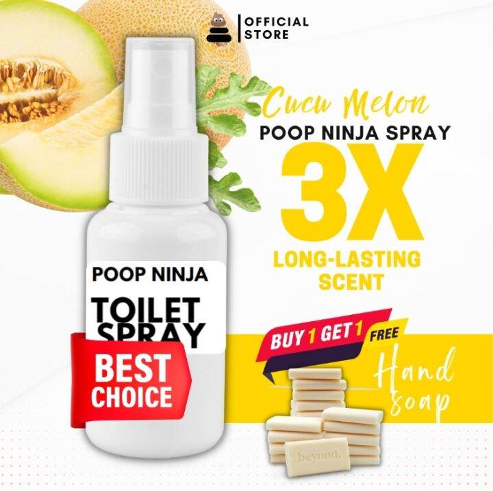 CUCU MELON Poop Spray Odor Buster Air Freshener Poop Ninja Poo Spray
