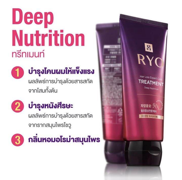 ryo-jayangyunmo-hair-loss-care-nutritive-treatment-ทรีตเม้นต์ลดผมร่วง-บำรุงผมให้มีน้ำหนัก-200ml-และ-330ml