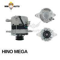 ไดชาร์จ HINO MEGA JO, HO7D 50A ฝาเหล็ก 24V ปลั๊ก 3 เหลี่ยม