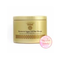 (500ml) ทรีทเม้นท์เคราติน Union Beauty Keratin &amp; Argan Oil Hair Masque ยูเนี่ยน เคราติน ทรีทเม้นท์