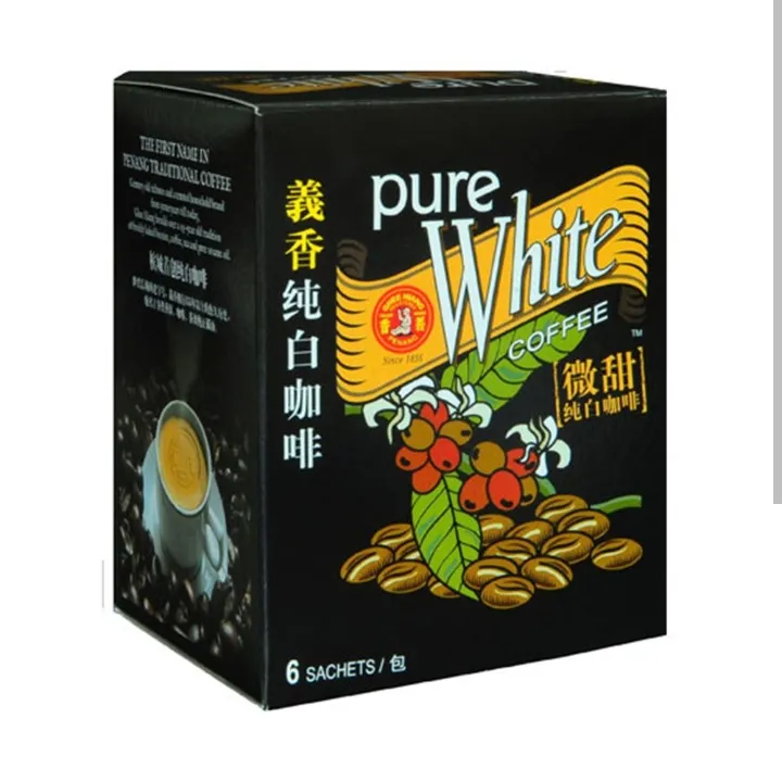 Ghee Hiang Pure White Coffee (less sugar) (6 SACHETS) Malaysian Product Lazada PH