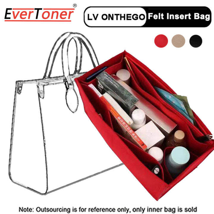 EverToner Felt Cloth Insert Bag Organizer Fits for LV ONTHEGO Tote