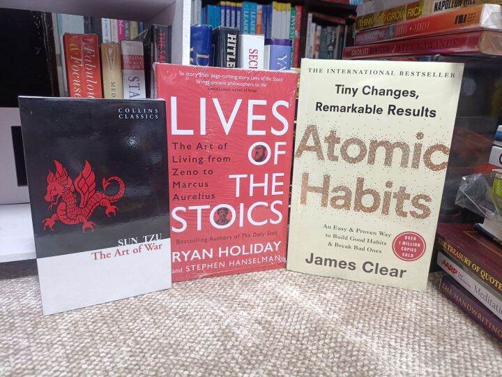 TRIO BUNDLE: LIVES OF THE STOICS+ ATOMIC HABITS+ THE ART OF WAR | Lazada PH