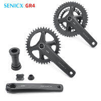 Senicx gr4จักรยานถนนจานฟัน gravel ออฟโรดจานเดี่ยวจานคู่ข้อเหวี่ยง24มม. 110bcd