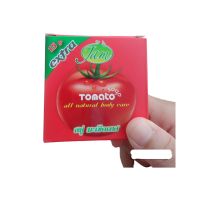 สบู่มะเขือเทศ Tomato soap ช่วยทำความสะอาดผิวหน้าเเละกาย ขนาด65 กรัม มาเเล้วค้า?