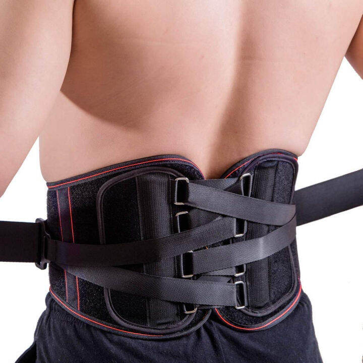 1Pcs Lower Back Brace Pain Relief with Pulley System Lumbar Support