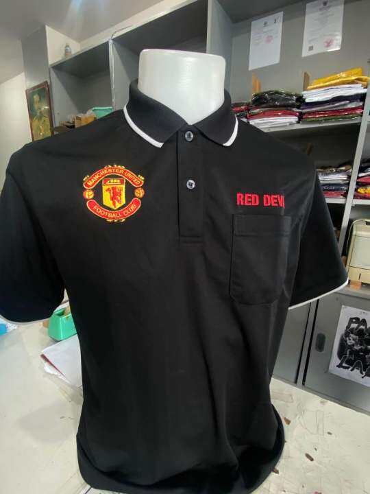 เสื้อโปโลปักแมนยู-red-devil