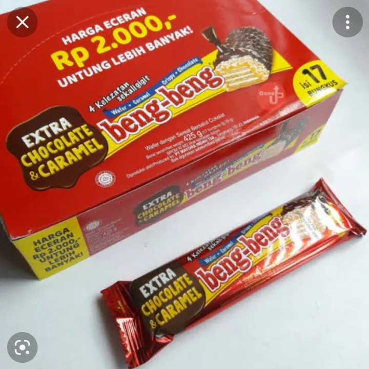 Beng Beng Wafer Extra Chocolate And Caramel Isi 17 Pcs Lazada Indonesia