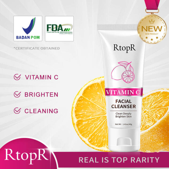 RtopR Vitamin C Sabun Pencuci Muka Facial Wash Anti Acne Facial Wash Sabun Cuci Muka Acnes