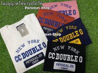 เสื้อแขนสั้นคอกลม Cc double O (New York )ทรงตรง มี5สี SML XL