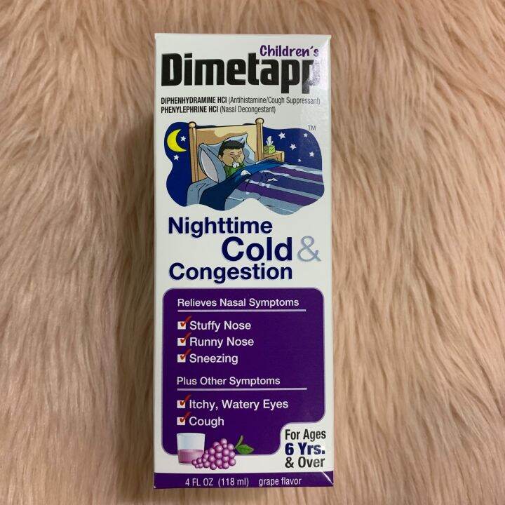 Children’s Dimetapp Nighttime Cold & Congestion for 612yrs old, Grape