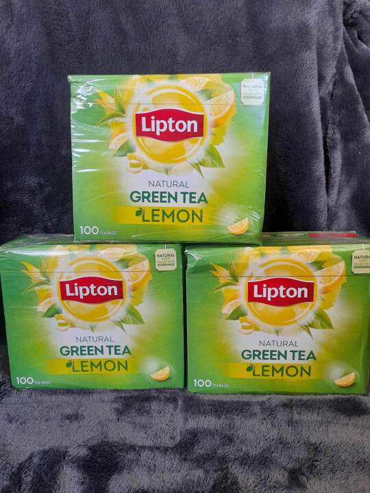 Lipton Tea Lemon Flavour 100 tea bags/box, EXPIRY: December 2024 ...