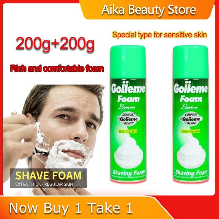 Aika Shaving Foam for Men Beard Lemon Lime Barbasol Shaving Cream After
