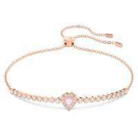 (พร้อมส่ง)*New*SWAROVSKI One bracelet Heart, Pink, Rose gold-tone plated