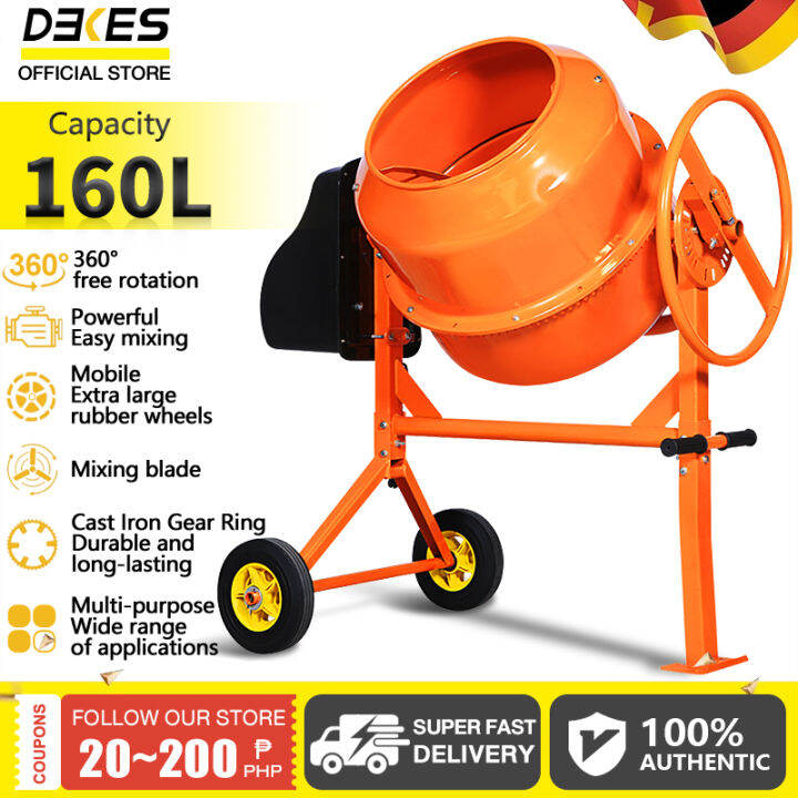 DEKES COD Portable Concrete Mixer/cement Mixer, Motor 70L160L, Large