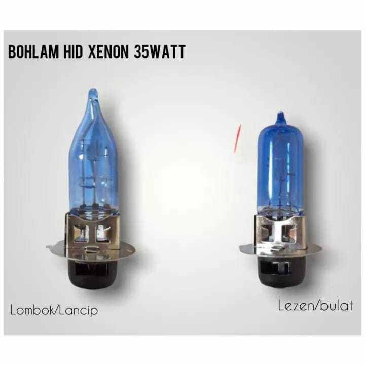 Lampu Bohlamp Depan Xenon Biru Model Bulat Dan Lancip H6 Bebek Matic 35 ...