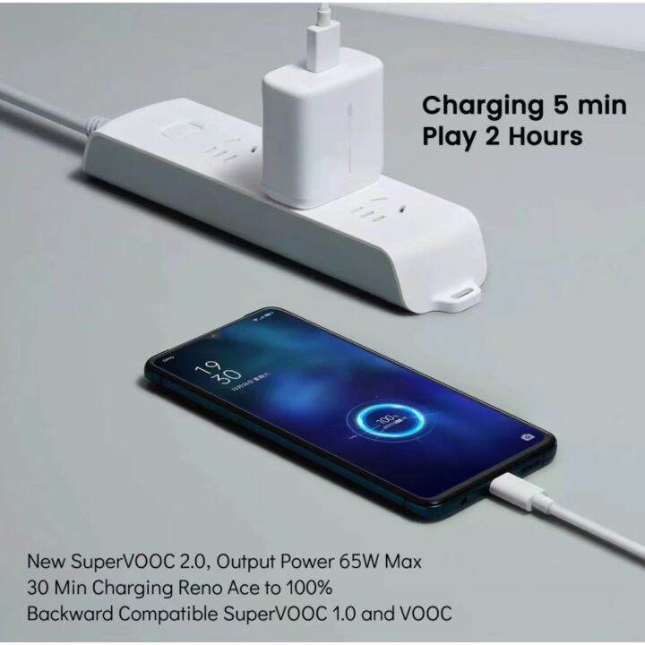 สายชาร์จ-oppo-super-vooc-แท้-ชุดชาร์จ-65w-type-c-หัวชาร์จ-ของแท้-realme-fast-charging-charger