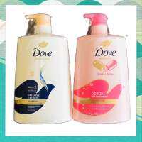 850 ml Dove Shampoo โดฟ แชมพู อินเทนซ์ รีแพร์ ดูแลผมเปราะขาดแห้งเสีย/ Detox บำรุงผมนุ่ม เบาสบาย ไม่มัน