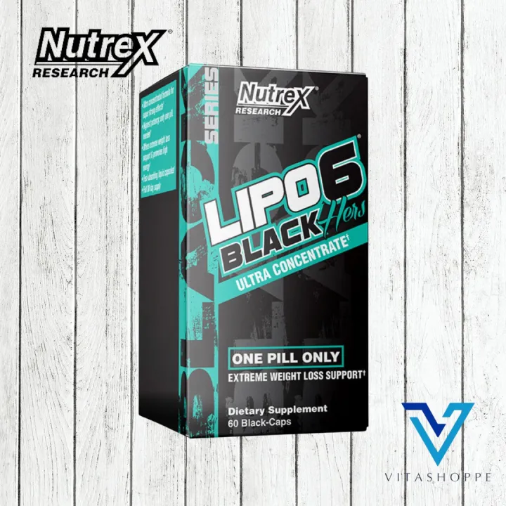 Nutrex Research LIPO6 BLACK Hers Ultra Concentrate One Pill Only Fat Burner 60 BlackCaps