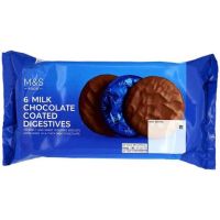 6 milk chocolate coated digestive จาก Marks&amp;Spencer บิสกิตเคลือบชอคโกแลต M&amp;S