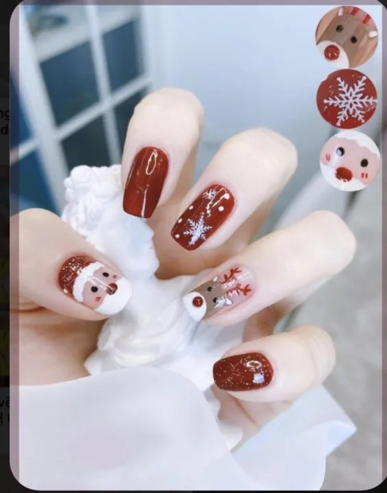 Mẫu nail Noel 2023 cute nail Giáng Sinh đơn giản mà đẹp  METAvn