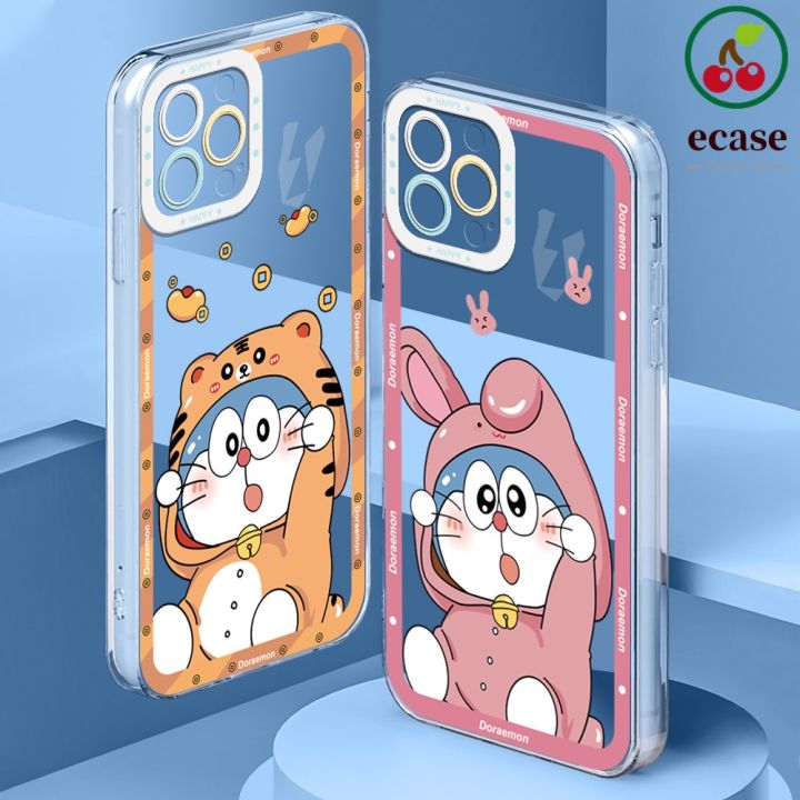 เคสเคสโทรศัพท์สำหรับ Realme C30ลายการ์ตูนโดราเอมอนคริสตัลเคสด้านหลัง