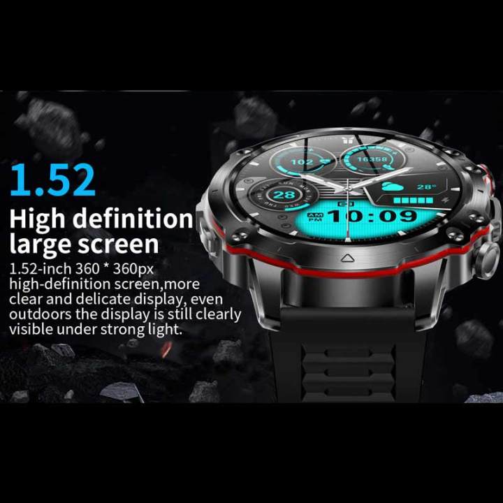 NORTH EDGE V91 360px HD Display 350mAh Smart Watch 1.52-inch Alloy Body ...