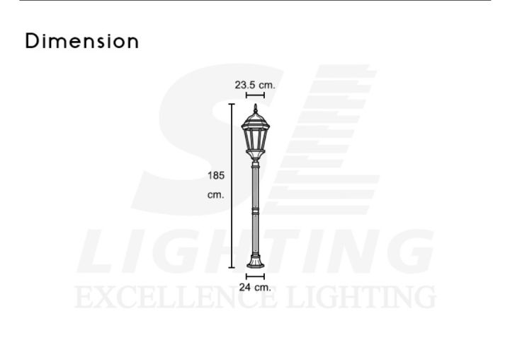 sl-11-5020ไฟสนามไฟหัวเสา-นอกบ้าน-รหัสสินค้า-sl-11-5020lf-bk-e27-outside-light-outdoor-pole-light-top-post-light-die-cast-aluminium-tempered-glass-led-sl-11-5020