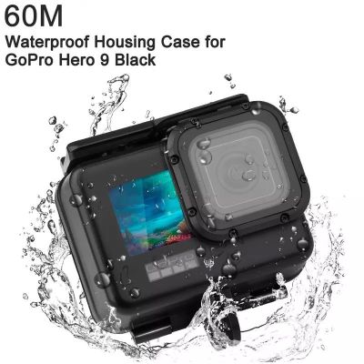เคสกันน้ำ GoPro Hero 12 11 10 9 เคสกันน้ำ สีดำ พร้อมกับฝาทัชสกรีน และ 3 pcs Diving Filter