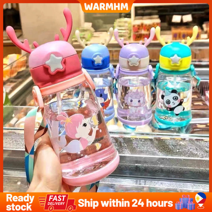 Straw Cup Creative Cartoon Baby Straw Cup Outdoor Portable