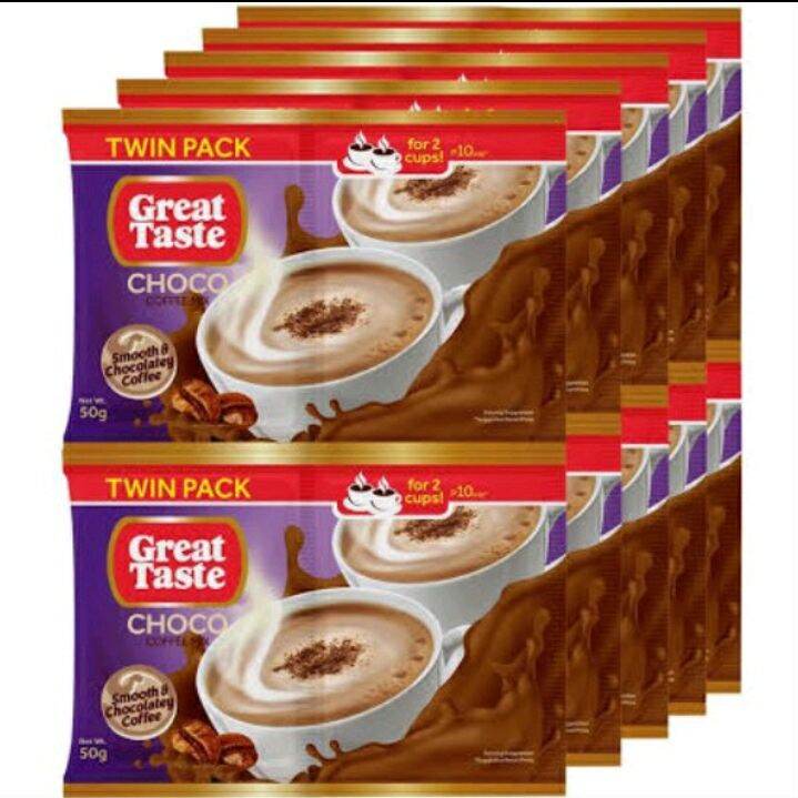 Great Taste Choco Coffee Mix Twin Pack ( 10 x 50g ) Lazada PH