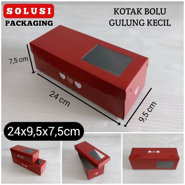 ISI 60 PCS kardus bolu gulung kecil kr6 kotak kue dus roti box dos