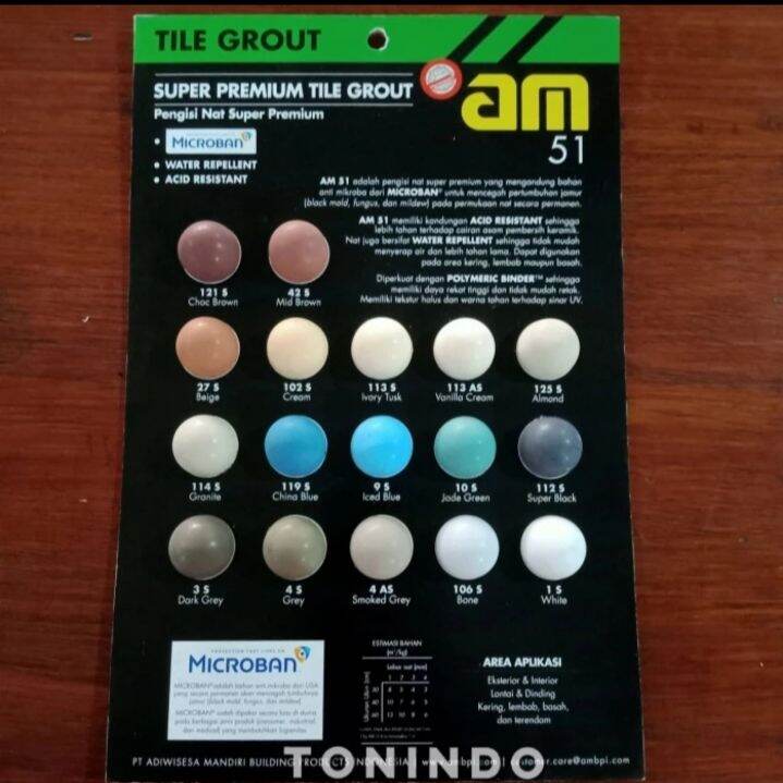 Pengisi Nat Keramik AM 51 Super Premium Tile Grout 1kg | Lazada Indonesia
