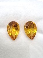 ซิทริน 12x8มม. ทรงลูกแพร์ ธรรมชาติ 100% gemstone Citrine 12x8mm pear shape 100% natural gemstone