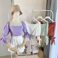 New‼️เสื้อครอป​แขนตุ๊กตาป้ายNapa