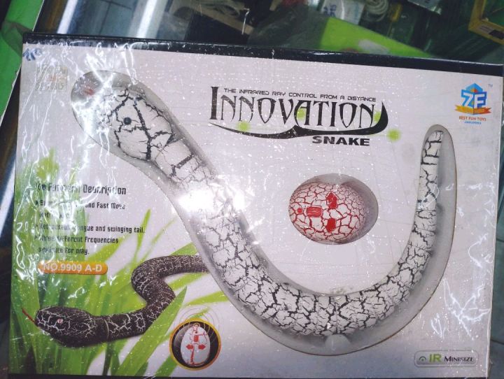 งูของเล่นชารจไฟ-มีรีโมท-รูปใข่-เคลื่อนไหวได้-innovation-snake