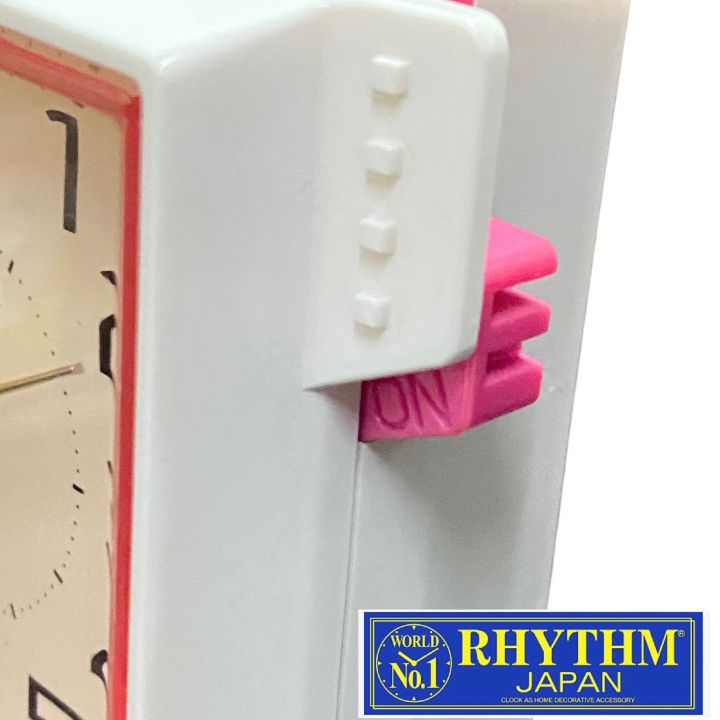rhythm-นาฬิกาปลุก-ริทัม-รุ่น-cre838-white-pink-ของแท้100-รับประกันศูนย์-1ปี