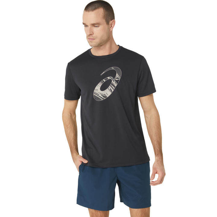 asics-asics-spiral-graphic-ss-tee-men-training-เสื้อ-ผู้ชาย-เสื้อ-เสื้อคอกลม-ของแท้-performance-black