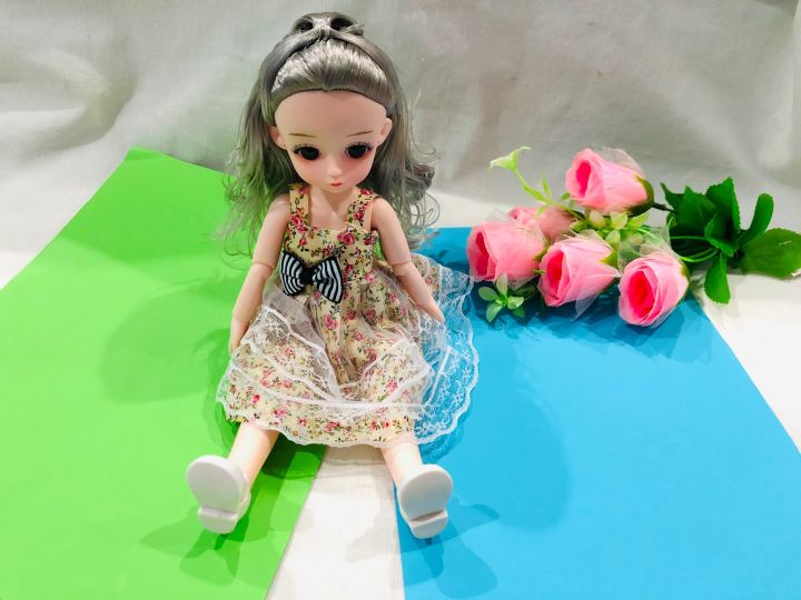 ตุ๊กตาบาร์บี้-น่ารักตาโต-baby-doll-ตาแก้ว-สูง-29-เซนติเมตร