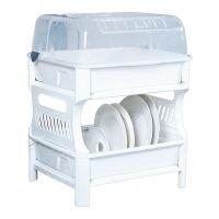 ชั้นคว่ำจานพลาสติก 2 ชั้นพร้อมฝาครอบ PICNIC WARE 3838