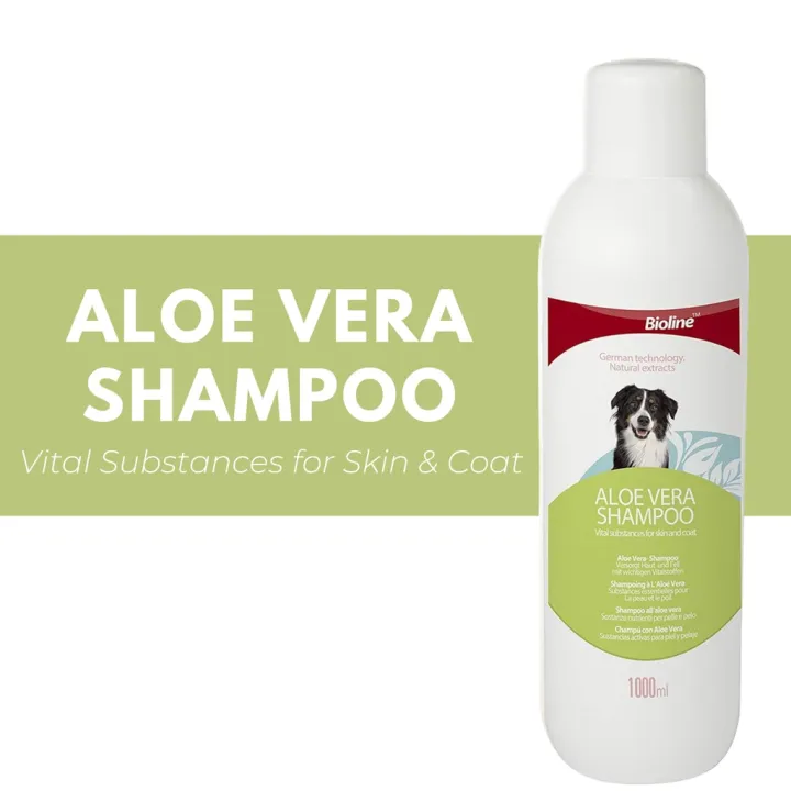 Bioline Alovera Dog Shampoo 1000ml Bioline Aloe Vera Shampoo for Dogs