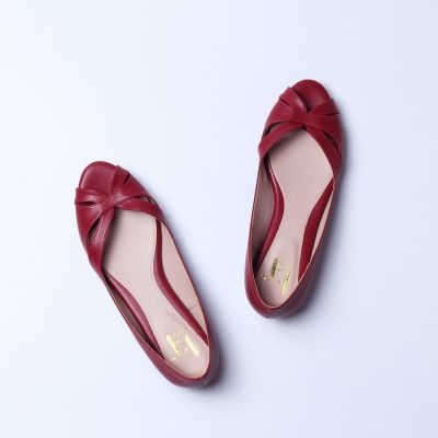LALANTA BUTTERFLY  RED รองเท้าส้น 1.5 เซนติเมตร
