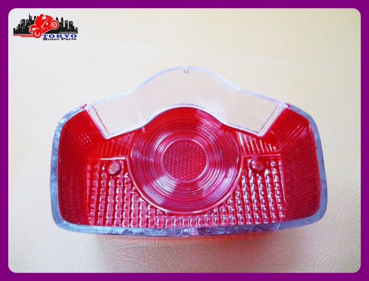 honda-cb100-c70-cg125-c90-taillight-cover-red-set-ฝาไฟท้าย-ฝาแดง-สินค้าคุณภาพดี