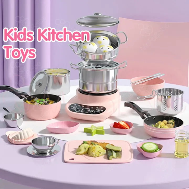 Real Cook Pretend Mini Toys Kitchen Set Children's Cooking Toys Kids