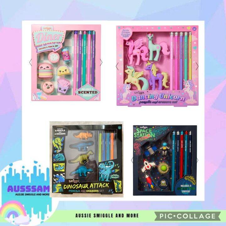 Smiggle Pencil and eraser set Lazada PH